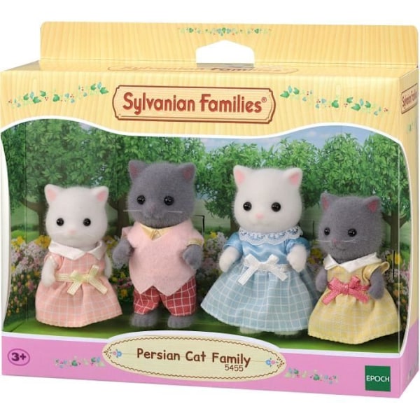 SYLVANIALAISET PERHEET - Persiakissaperhe - 4 nivellettyä ja pukeutunutta hahmoa - Lapsille 3-vuotiaille Flerfärgad