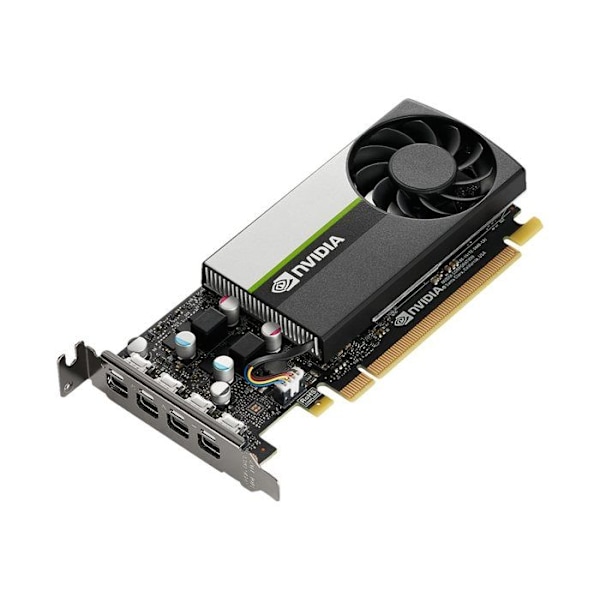 Näytönohjain - NVIDIA - T1000 - 8 Gt GDDR6 - PCIe 3.0 x16 - 4 x Mini DisplayPort Vihreä, Harmaa