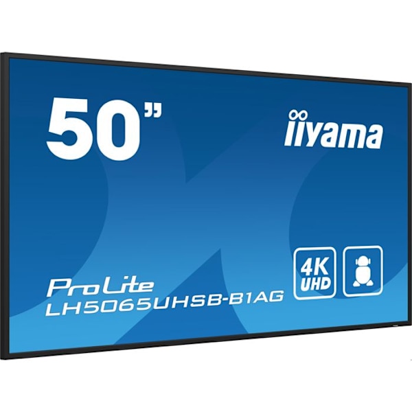 LCD-näyttö - iiyama - ProLite LH5065UHSB-B1AG - 50 tuumaa - 4K UHD - LED-taustavalaistu musta