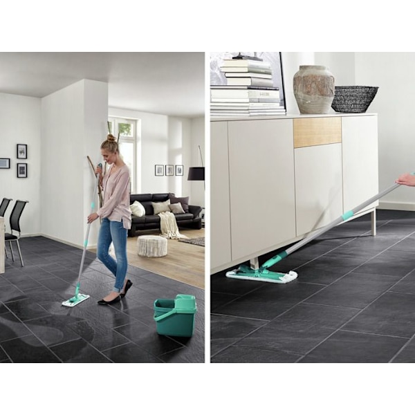 Rengøringssæt til gulv Leifheit Combi XL 55360, moppesystem med spand til 12 L og micro duo betræk, gulvmoppe 42 cm