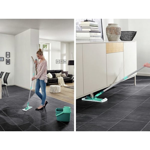 Rengöringsset golv Leifheit Combi XL 55360, mopp med 12 L skurhink och mikrofiberduk, golvmopp 42 cm