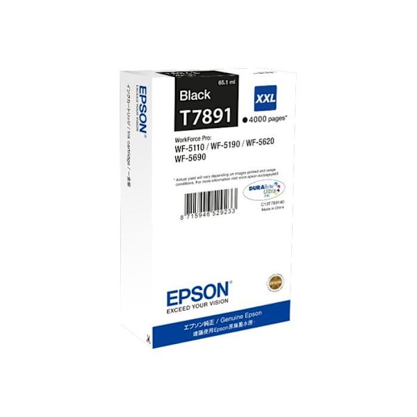 EPSON T7891 tulostuskasetti - musta - koko XXL - WorkForce Pro