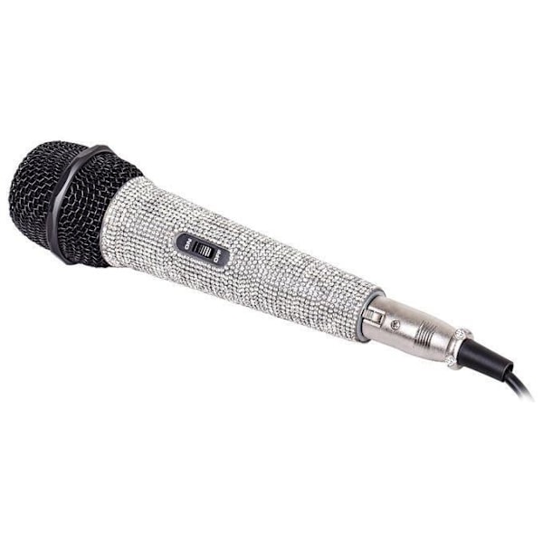 Trevi EM 30 Star ensrettet dynamisk mikrofon med 5 m kabel, XRL (Cannon) stik, diamant-effekt metalhus