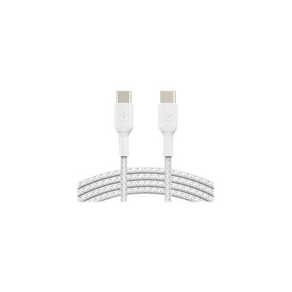 BELKIN - kabel - FLÄTAD C-C 2.0 1M, WHT - FLÄTAD
