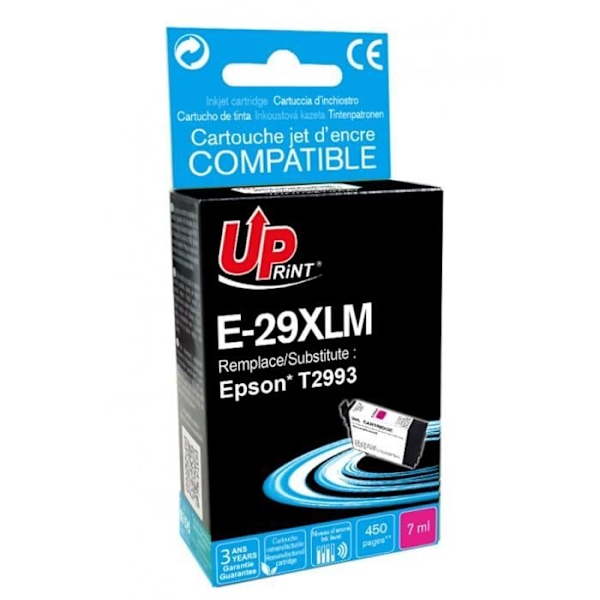 Cartouche Uprint T29XL magenta suuritehoinen yhteensopiva tulostimesi kanssa EPSON Expression Home XP-235, EPSON Expression Home