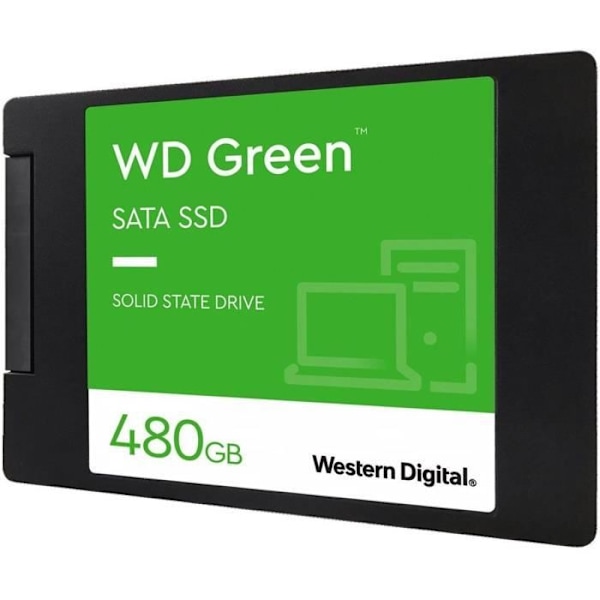 LÄNSI DIGITAL - Vihreä - Sisäinen SSD-asema - 480 Gt - 2,5" - WDS480G3G0A