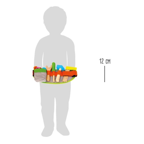 Lelujäljitelmä - Legler - Työkaluvyö - 13 osaa - Lakattu massiivipuu - Värikäs färgrik