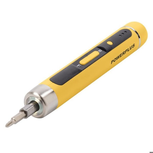 Powerplus Akkukäyttöinen Ruuvinväännin POWX00416 - Langaton Tarkkuusruuvinväännin, Kevyt ja Kompakti 4 V LED-valaistuksella, USB-lataus Gul