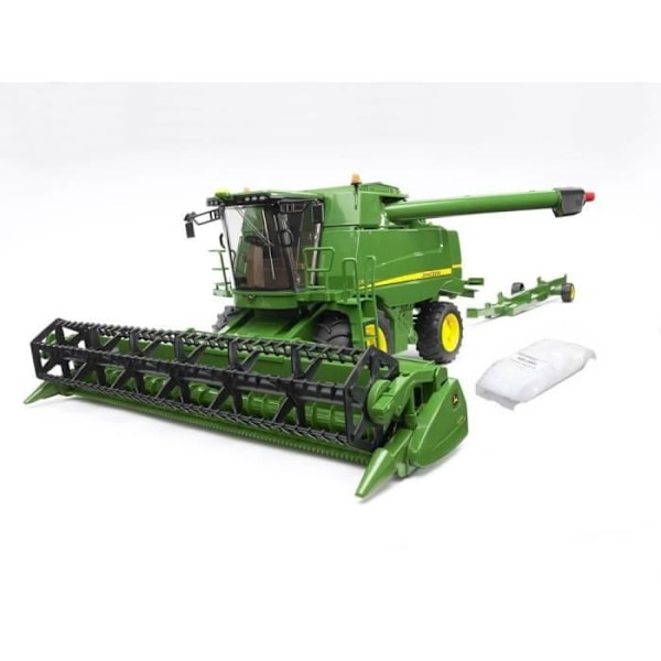 John Deere T670i BRUDER -harvesteri - Mittakaava 1:16 - 60 cm - Mukana vaunu ja viljapussi Grøn