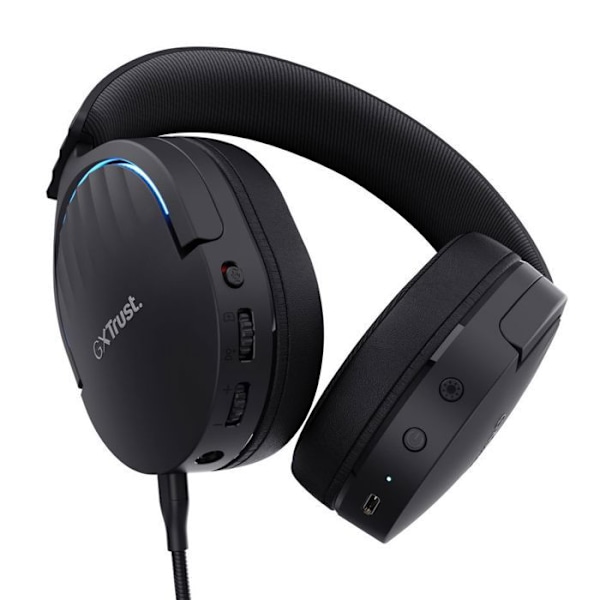 Trust Gaming Fayzo Wireless Gaming Headset Bluetooth + 2,4 GHz, 7,1 Surround Sound, 22h batteri, RGB PC PS5 PS4 Switch Gaming Headset