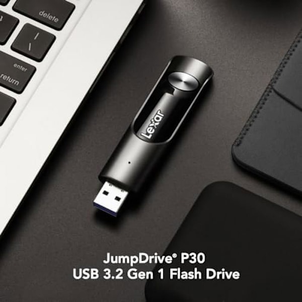USB nøgle - LEXAR - JumpDrive P30 - 256 GB - USB 3.2 - Farve Sort
