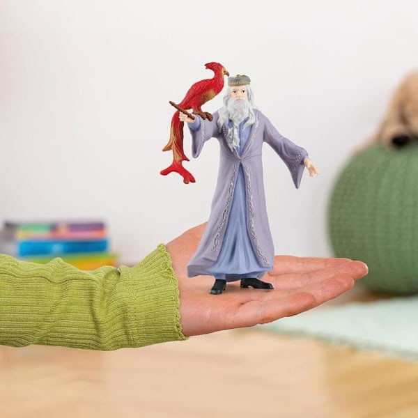 Figur Dumbledore och Fumseck, Harry Potter, för barn från 6 år, Schleich 42637 Harry Potter, Universum WIZARDING WORLD Flerfärgad