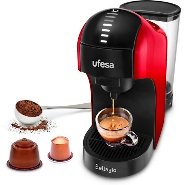 Kaffemaskine 3 i 1 - Ufesa - Bellagio - Touchskærm - 15 bar - 1400 W