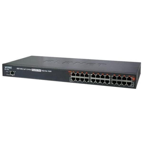 Strøminjektor - Planet - POE-1200HG - 12 porte - Gigabit Ethernet - 350W