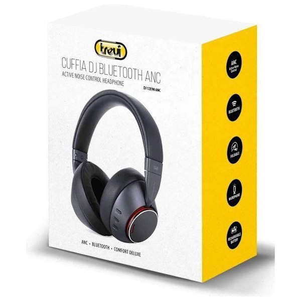 DJ Headset - Trevi - DJ 12E90 - Bluetooth - ANC - Blødt Læder Komfort