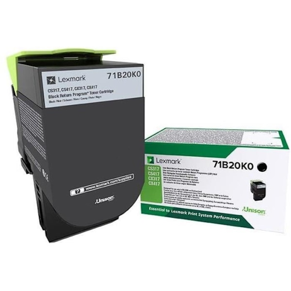 Lexmark 71B20K0 sort tonerpatron, returprogram