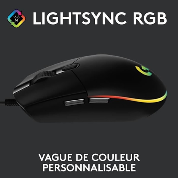 Gaming mus - Kablet - Logitech G - G203 - Lightsync - RGB - USB - Sort