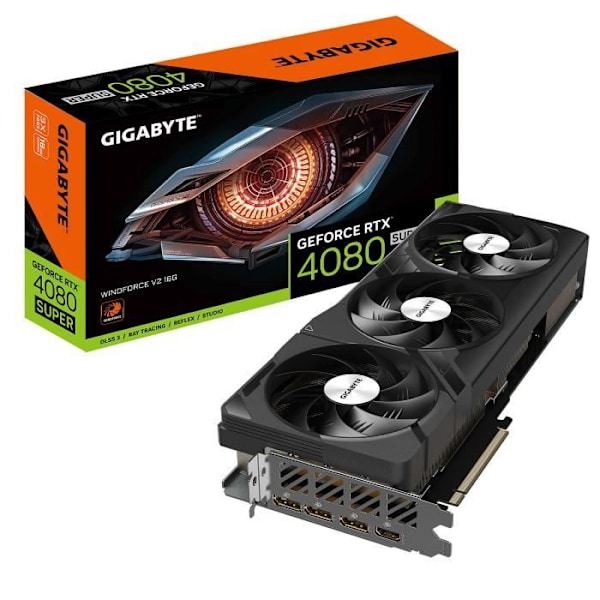 Gigabyte GeForce RTX 4080 SUPER WINDFORCE OC V2 16G - 16 GB GDDR6X - HDMI/Tri DisplayPort - DLSS 3 - PCI Express (NVIDIA GeForce RTX