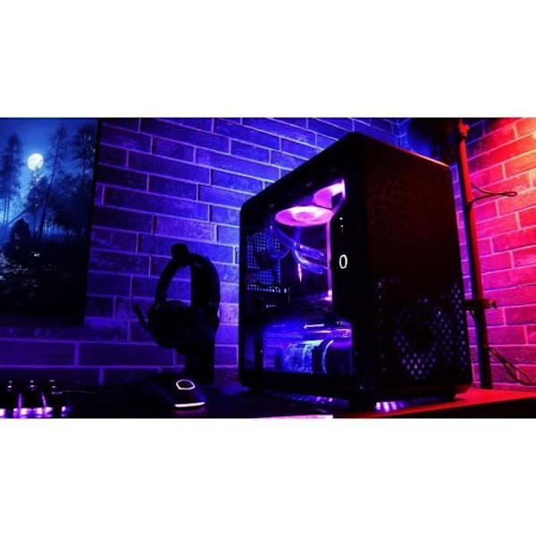 COOLER MASTER LTD Q500L PC CASE - Gaming - 2xMagnetiske filtre - Sort - Hærdet glas - ATX-format (MCB-Q500L-KANN-S00)
