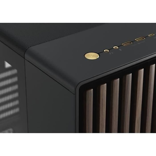 PC-taske - FRACTAL DESIGN - North XL Charcoal Black TG Dark - FD-C-NOR1X-02 - E-ATX - Elegant træ- og legeringsdesign
