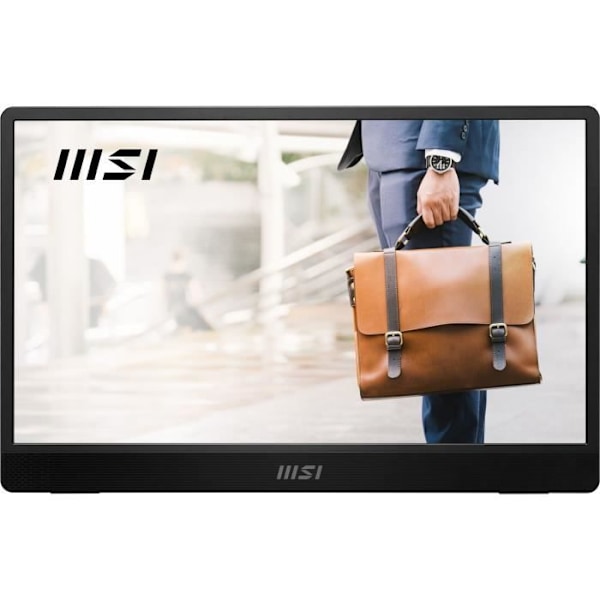PC Gamer-skärm - MSI - MP161 E2 - 15,6" - IPS-panel - FHD - 1 ms - 60 Hz - USB-C x2 + Mini HDMI - Stativfäste