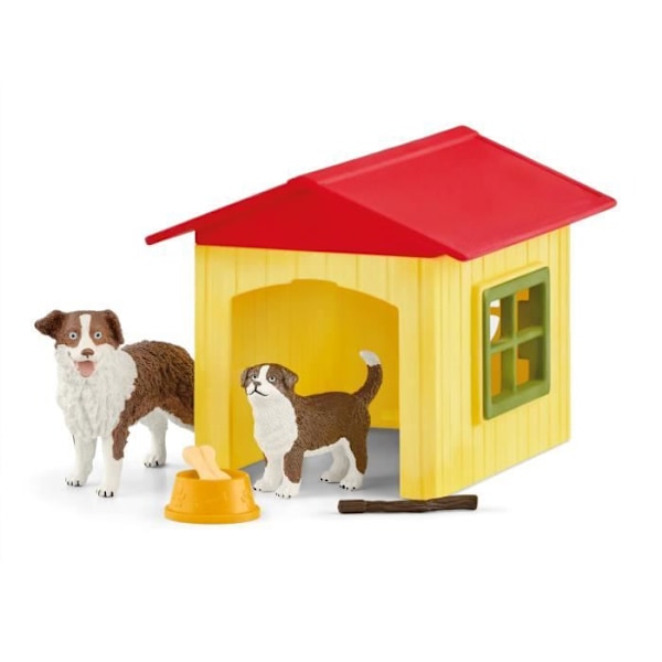 Koiratalohahmo, 3-vuotiaille ja sitä vanhemmille lapsille, laatikkosetti, 18,8 x 8,2 x 14,7 cm - Schleich 42573 FARM WORLD Flerfärgad