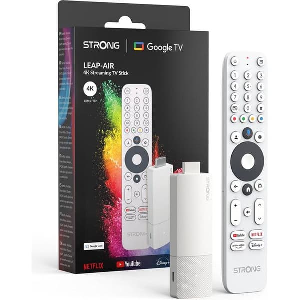 STRONG - LEAP-AIR - Streaming Box Google TV 4K - Chromecast - Wifi - Bluetooth - Google Assistant - Dolby Atmos/Vision - HDR