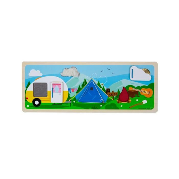 Sansebord - Bigjigs - Camping i naturen - Sensorisk udvikling - Ordforråd - Finmotorik