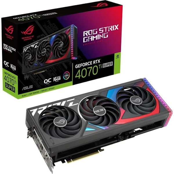 ASUS - Grafikkort - ROG-STRIX-RTX4070 TI SUPER-O16G-GAMING