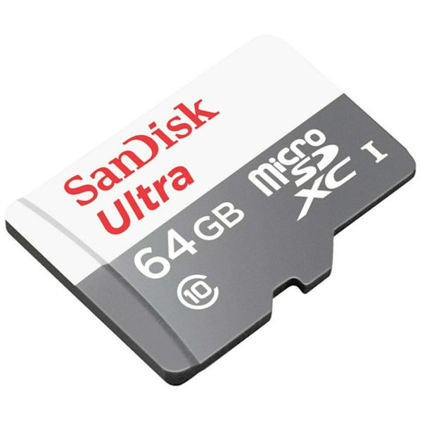SD-kort - SANDISK - Ultra 64GB - UHS-1 - Cl.10 - 100MB/s - Kompatibel med tablets