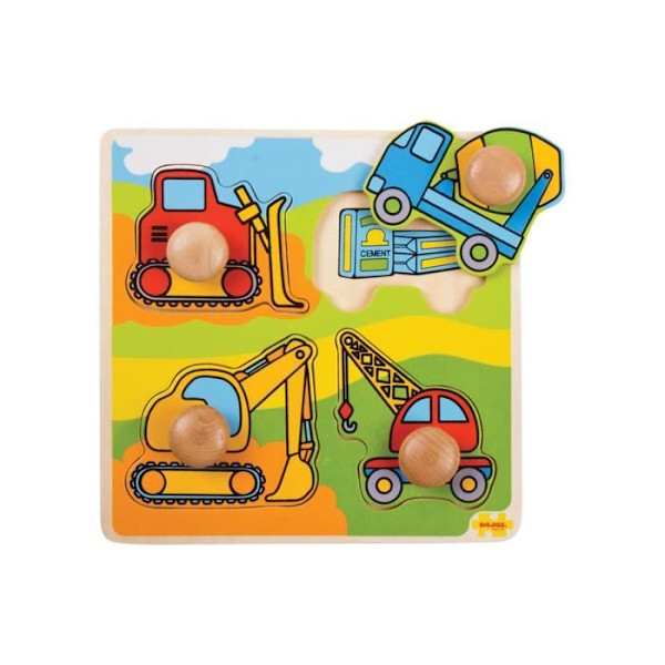 Bigjigs My First Kids' Building Stud Puslespil - 6 brikker Flerfärgad