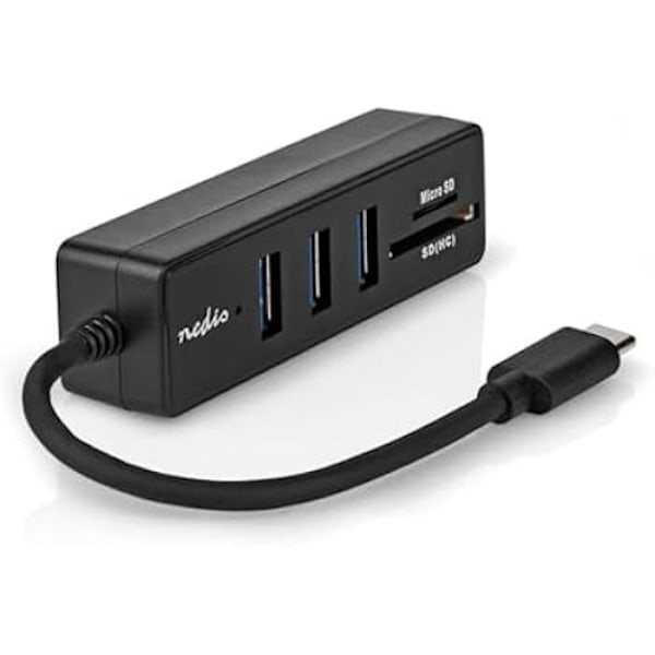 USB-hubi - NEDIS - 5 Porttia - USB-C™ ja USB A - USB-virta - Siirto 5 Gbps