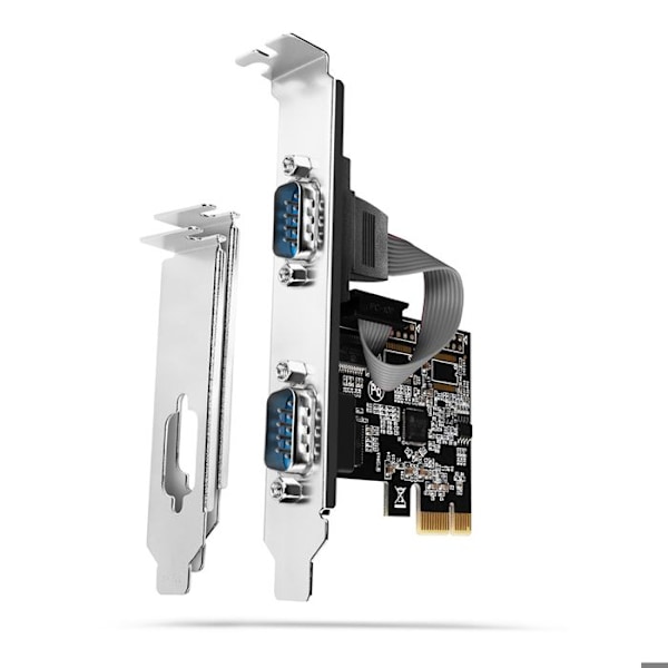 PCIe-adapter - Axagon - PCEA-S2N - 2 serielle porte - ASIX AX99100 - Hvid farve Sort
