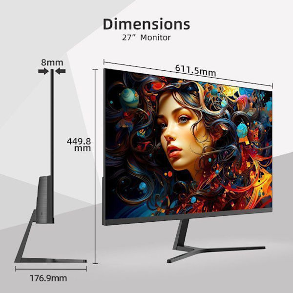 Monitor PC - CHiQ - 27F650R - 27'' - 100Hz - FHD (1920 x 1080) - IPS