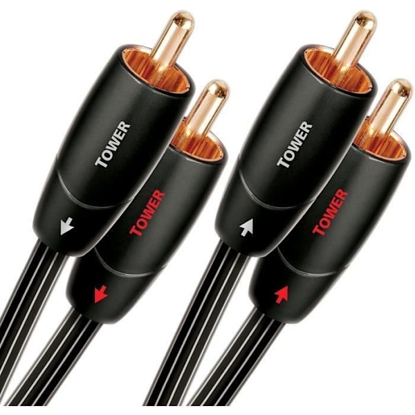 Ljudkabel RCA - AUDIOQUEST - Tower - 0,6 m - Skärmad - Förgylda kontakter