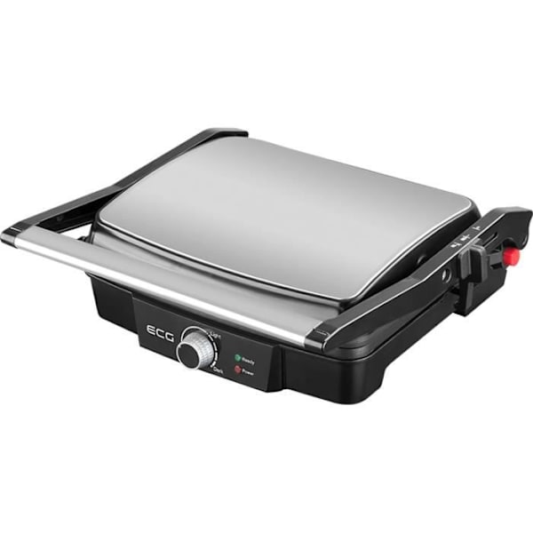 ECG KG 100 Rostfritt Stål Kontaktgrill Silver