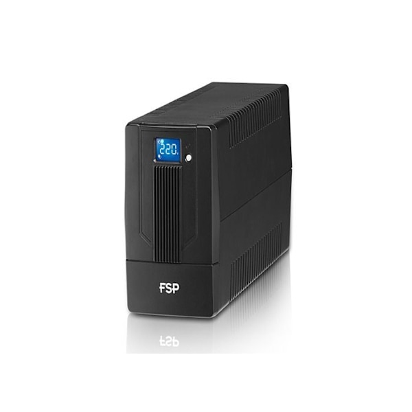Line-interaktiivinen 1000 VA UPS UPS - FSP iFP 1000 - LCD-kosketusnäyttö, RJ11/45 ja USB-portti musta