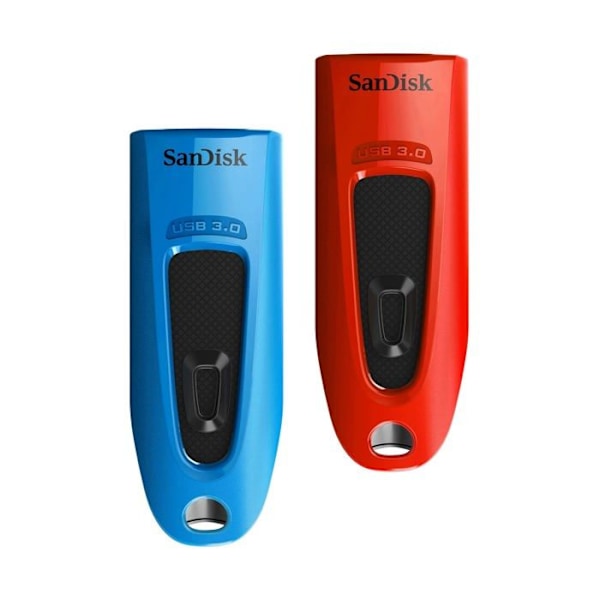 USB-avain - SANDISK - SDCZ48-064G-G46BR2 - 64 Gt - USB 3.0 - Lukunopeus 130 MB/s Sininen, Punainen