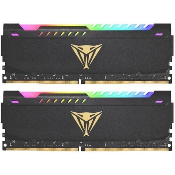 Patriot Memory Viper Elite DDR4 3200 64GB (2x32GB) C16 High Performance Memory Kit RGB LED-valo - musta -