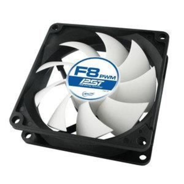 Arctic F8 PWM PST Value Pack Kabinettsventilator - 80 mm termoregeleret med PST-systemet (pakke med 5)