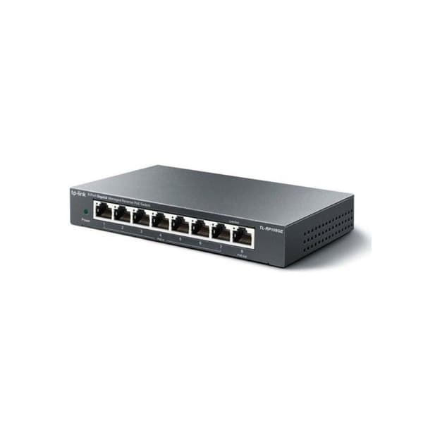 Ethernet-switch - TP-LINK - TL-RP108GE - 8 RJ-45-portar - Power over Ethernet - Gigabit Ethernet
