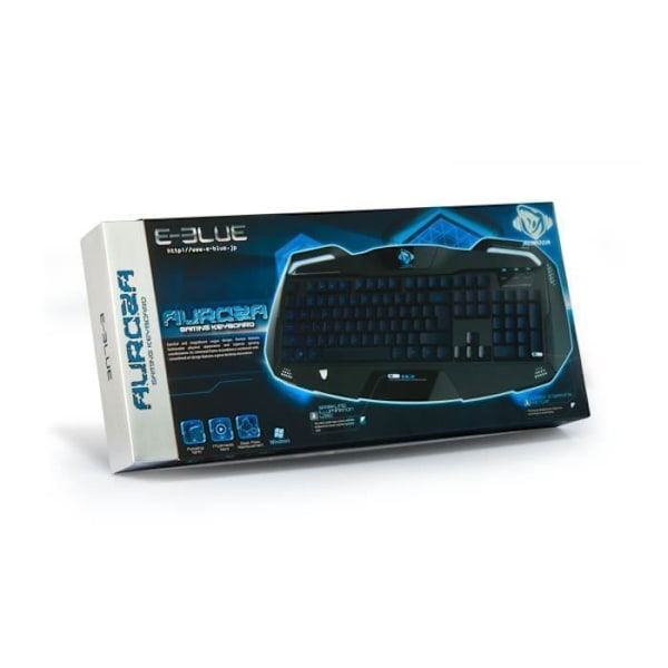Mekaaninen Näppäimistö - E-blue - Auroza - Johdolla - QWERTY - LED-taustavalaistu - Musta