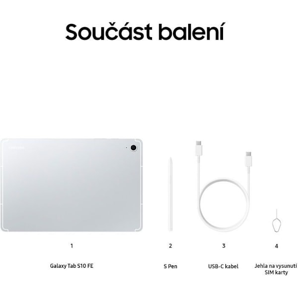 Samsung Galaxy Tab S10 FE 8GB/128GB Sølv