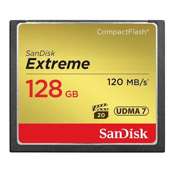 Flash-muistikortti - SANDISK - Extreme Cf120Mb/S 85Mb/S 128Gb