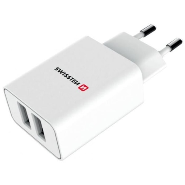 Swissten Travel Smart 2x USB 2.1A hvid - 22034000