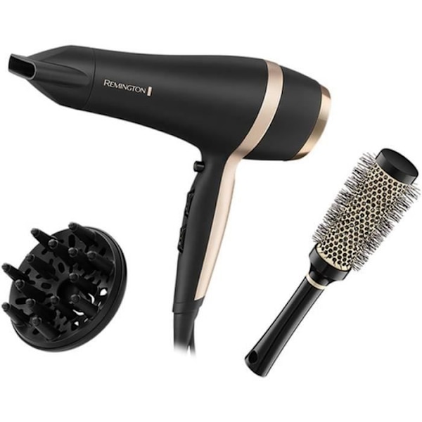 Remington Smooth Salon Hårtørrer Gavesæt - D6940GP Sort