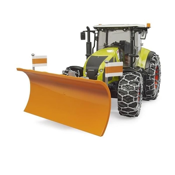 Claas Axion 950 med sne kæder og planereblad