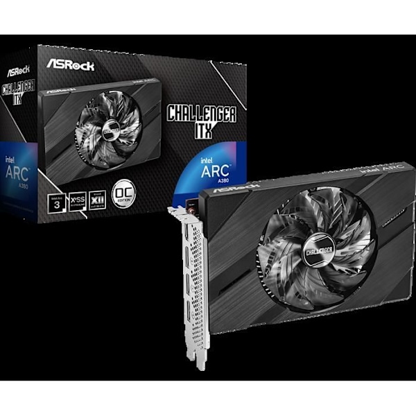 Graafinen kortti - ASRock - Intel Arc A380 - 6Gt GDDR6 - Mini ITX - OC