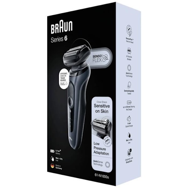 Braun Series 6 -parranajokone, musta