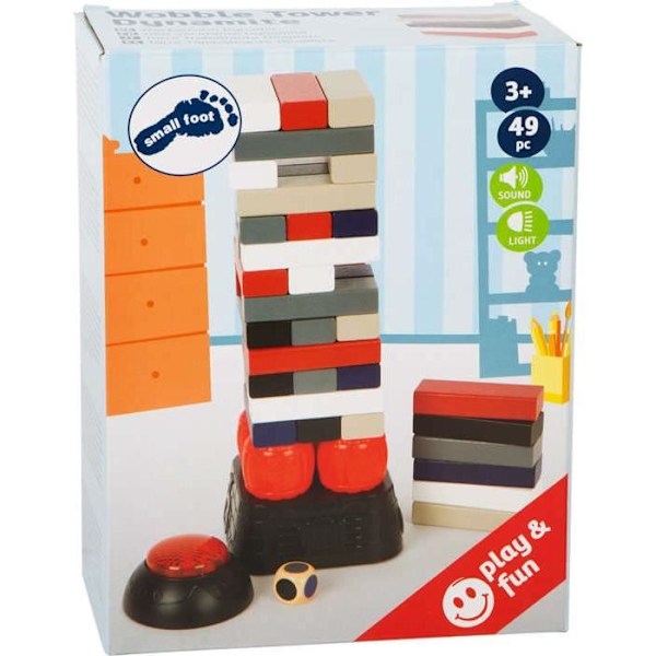 Small Foot 11863 Wobbly Tower Dynamite arkadespil vibrerende base